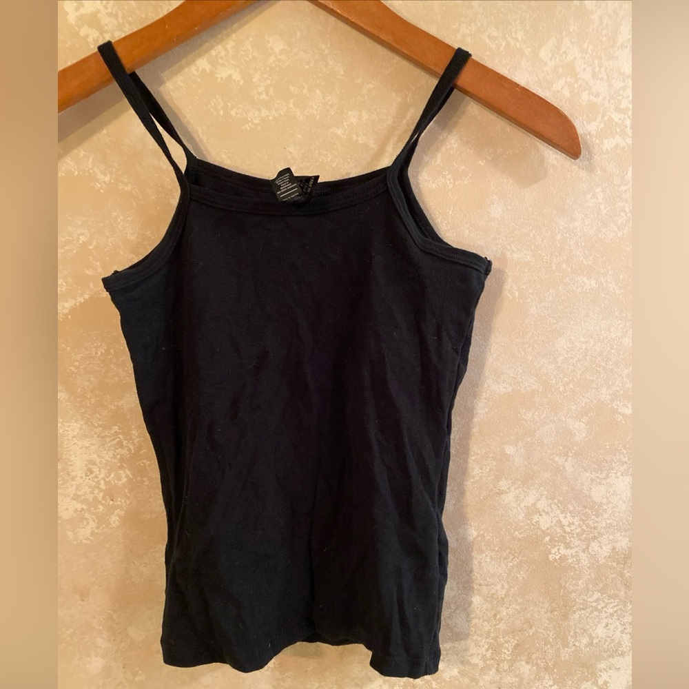 Small black spaghetti strap tank by silver